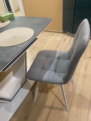 Стул на металлокаркасе Чилли К темно-серый (velutto 32) / черный фото покупателя 243