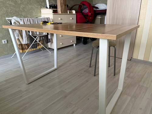 Деревянный стол Лота Лофт 140х80 черный матовый / бетон светлый фото покупателя 857