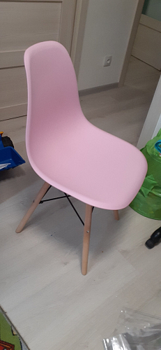 Пластиковый стул Eames PC-015 серо-голубой / дерево фото покупателя 261