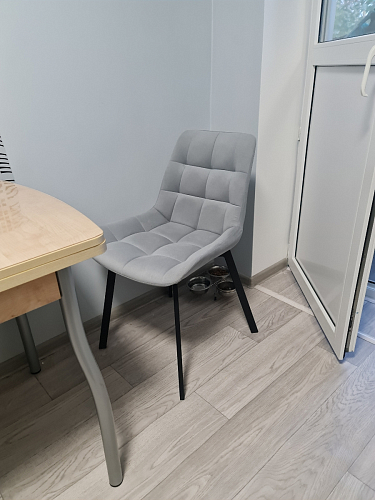 Стул на металлокаркасе Челси велюр коричневый / черный каркас фото покупателя 78