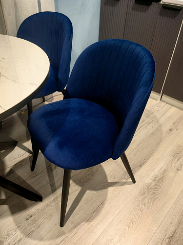 Стул на металлокаркасе Gabi 1 light blue / black / gold фото покупателя 631