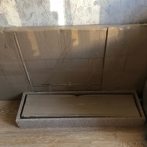 Стол Тринити Лофт 120 32 мм бетон / черный матовый фото покупателя 216