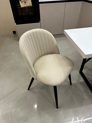 Стул на металлокаркасе Gabi 1 light blue / black / gold фото покупателя 397