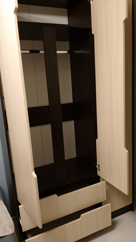 Шкаф Гавана двухстворчатый венге / дуб молочный фото покупателя 1