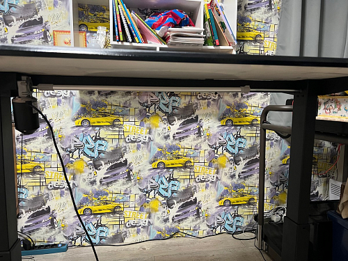 Компьютерный стол Маркос с механизмом подъема 120х75х75 черный / кантри орех фото покупателя 50