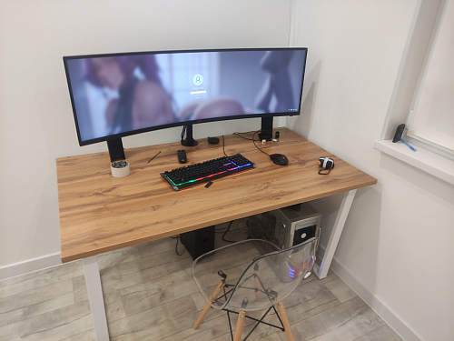 Стол Лота Лофт 140 25 мм черный матовый / бетон фото покупателя 718