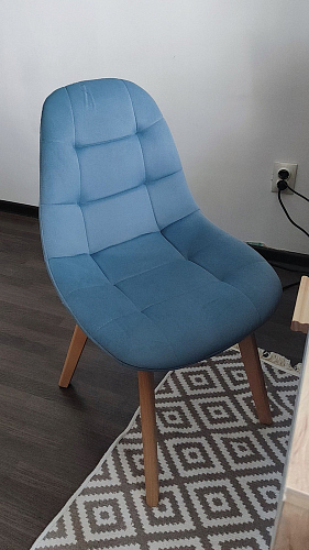 Деревянный стул Filip blue / wood фото покупателя 6