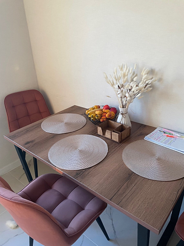 Деревянный стол Лота Лофт 140х80 дуб крафт табачный / черный матовый фото покупателя 55