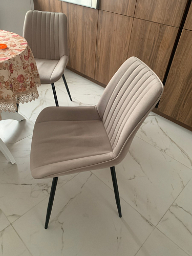 Стул на металлокаркасе Седа К латте / черный фото покупателя 274