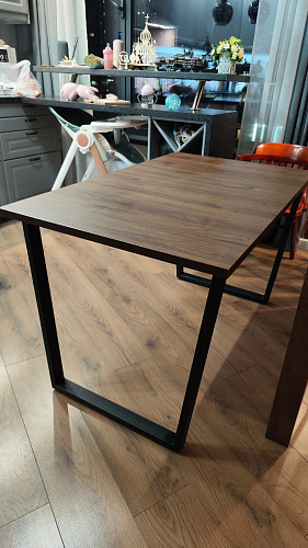 Деревянный стол Лота Лофт 140х80 черный матовый / бетон светлый фото покупателя 15