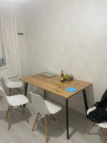 Стол Тринити Лофт 120 32 мм дуб галифакс табако / черный матовый фото покупателя 84