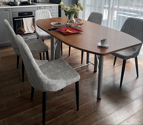 Стул на металлокаркасе Kora dark gray / black фото покупателя 360