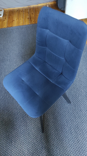 Стул на металлокаркасе Чилли К темно-серый (velutto 32) / черный фото покупателя 423