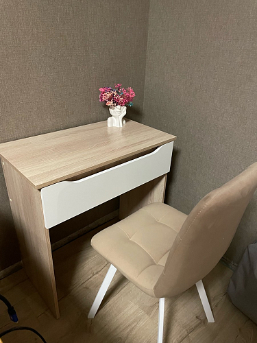 Стул на металлокаркасе Чилли К светло-серый велюр / черный каркас фото покупателя 188