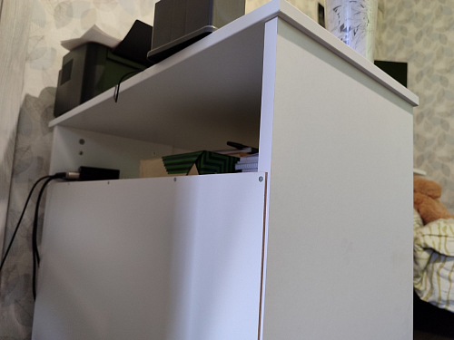 Письменный стол СПм-25 левый белый  - Уцененный экземпляр фото покупателя 78