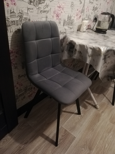 Стул на металлокаркасе Чилли К кирпичный / черный фото покупателя 365