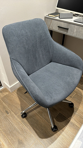 Компьютерное кресло Dublin/Дублин хром / вельвет графит фото покупателя 27