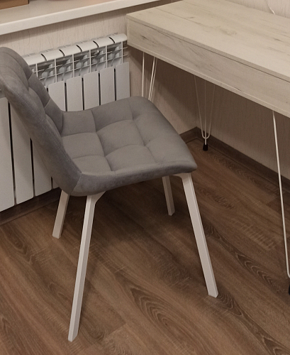 Стул на металлокаркасе Челси бежевый / черный фото покупателя 95