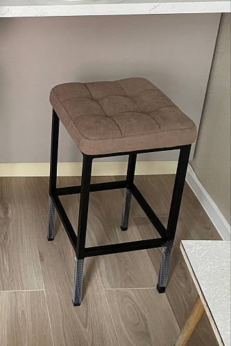 Барный стул Лофт микровелюр катания изумруд / черный матовый фото покупателя 60