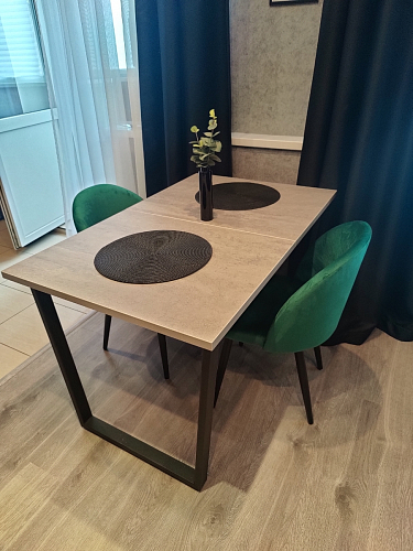 Стол раскладной Лота Лофт 120 25 мм юта / черный матовый фото покупателя 138