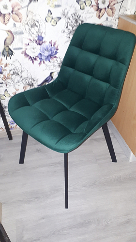 Стул на металлокаркасе Челси К крутящийся бирюзовый / черный фото покупателя 144