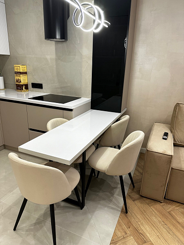 Стул на металлокаркасе Gabi latte / gold / black фото покупателя 445