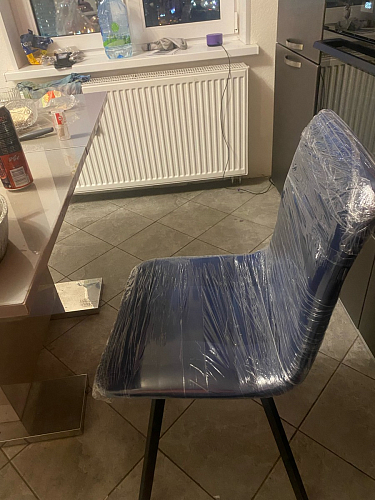 Стул на металлокаркасе Чилли К кирпичный / черный фото покупателя 248