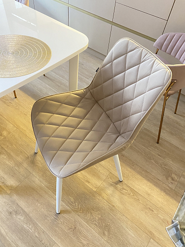 Стул на металлокаркасе Баодин velutto 05 / белый фото покупателя 8