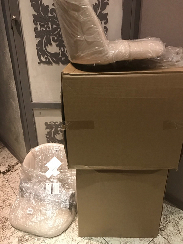 Стул на металлокаркасе Gabi 1 light purple / black / gold фото покупателя 155