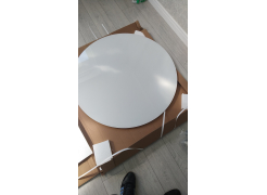 Стеклянный стол Анселм белый / черные ноги фото покупателя 2