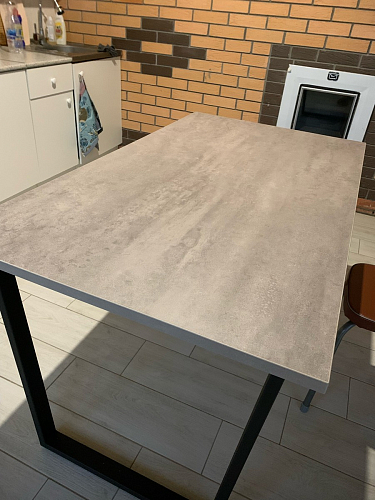 Деревянный стол Лота Лофт 140х80 черный матовый / бетон светлый фото покупателя 420