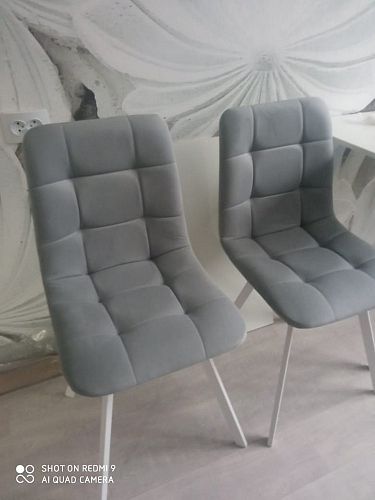 Стул на металлокаркасе Чилли светло-серый / белый каркас фото покупателя 695