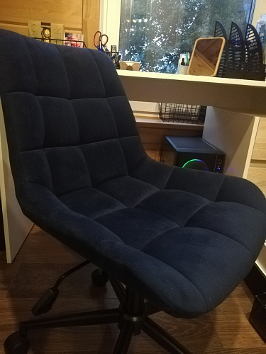 Компьютерное кресло Честер голубой (velutto 47 ) / черный фото покупателя 46