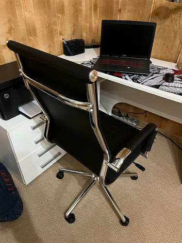 Компьютерное кресло Reus черная сетка / хром фото покупателя 87