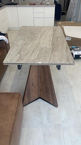 Керамический стол Ливи 140(200)х80х78 patagonia bronze / черный фото покупателя 21