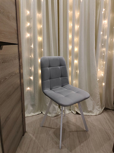 Стул на металлокаркасе Чилли темно-серый / черный каркас фото покупателя 177