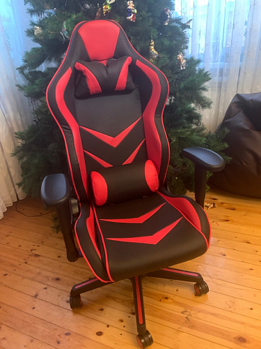 Компьютерное кресло Racer черное / голубое фото покупателя 4