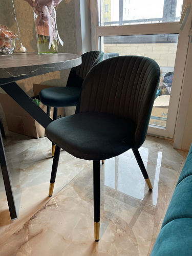 Стул на металлокаркасе Gabi gray / black фото покупателя 975