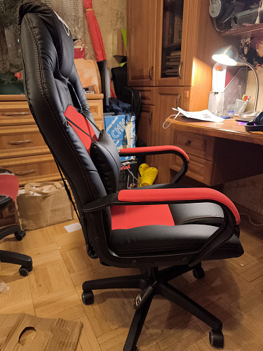 Компьютерное кресло Driver/Драйвер кожзам черный / серый фото покупателя 125