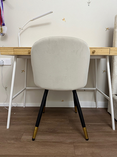 Стул на металлокаркасе Gabi 1 light blue / black / gold фото покупателя 253