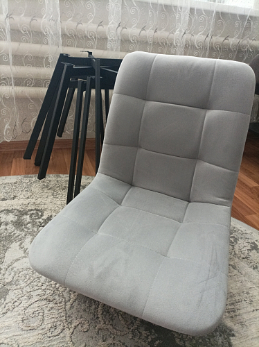 Стул на металлокаркасе Чилли К кирпичный / черный фото покупателя 14