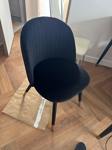 Стул на металлокаркасе Gabi latte / gold / black фото покупателя 571