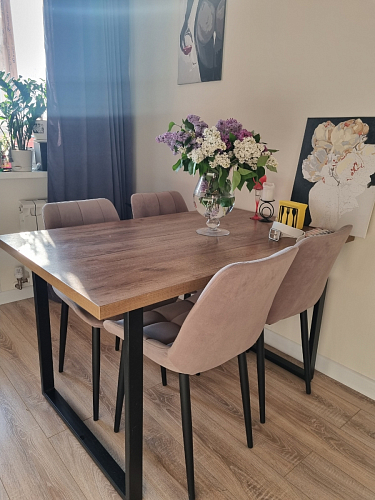 Стул на металлокаркасе Челси бежевый / белый каркас фото покупателя 2