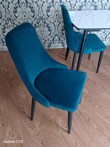 Стул на металлокаркасе Kora green / black фото покупателя 358