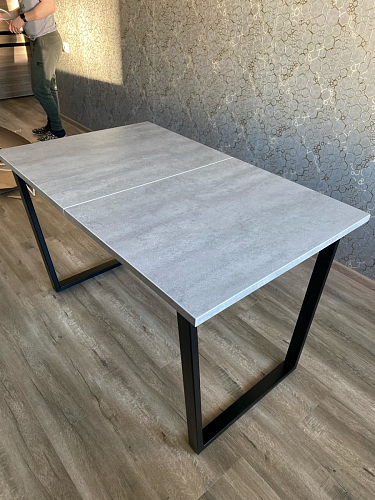 Деревянный стол Лота Лофт 140х80 черный матовый / бетон светлый фото покупателя 150