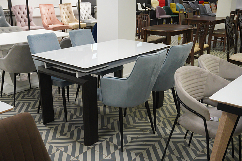 Стул на металлокаркасе Benza purple fabric из шоурума 5