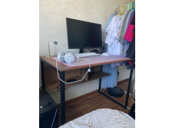 Письменный стол Клер Лофт дуб вотан / черный матовый фото покупателя 16