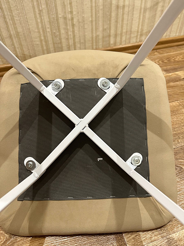 Стул на металлокаркасе Чилли К светло-серый велюр / черный каркас фото покупателя 134