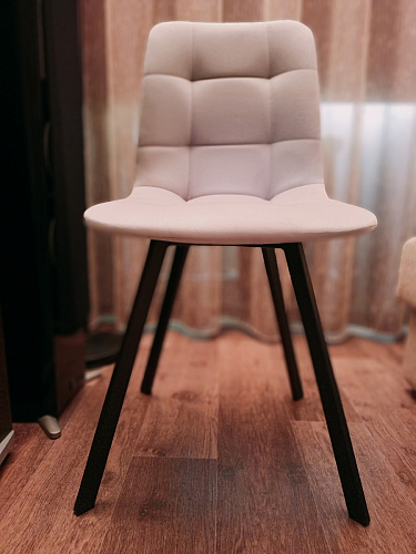 Стул на металлокаркасе Чилли синяя ткань / белый фото покупателя 835