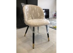 Стул на металлокаркасе Gabi 1 бежевый / черный с серебряными наконечниками фото покупателя 372